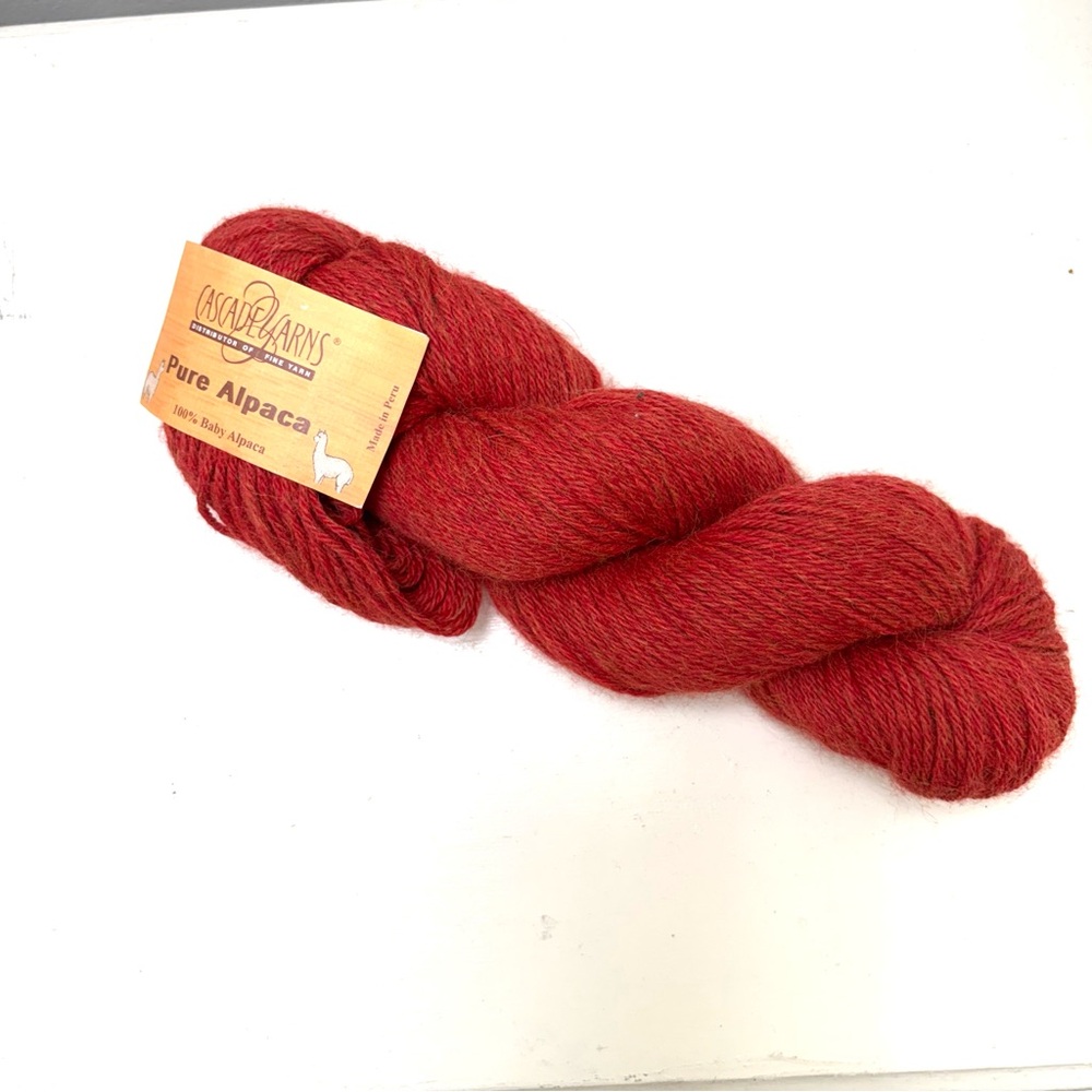 Cascade Yarns Baby Alpaca Burnt Orange Rust Skein.